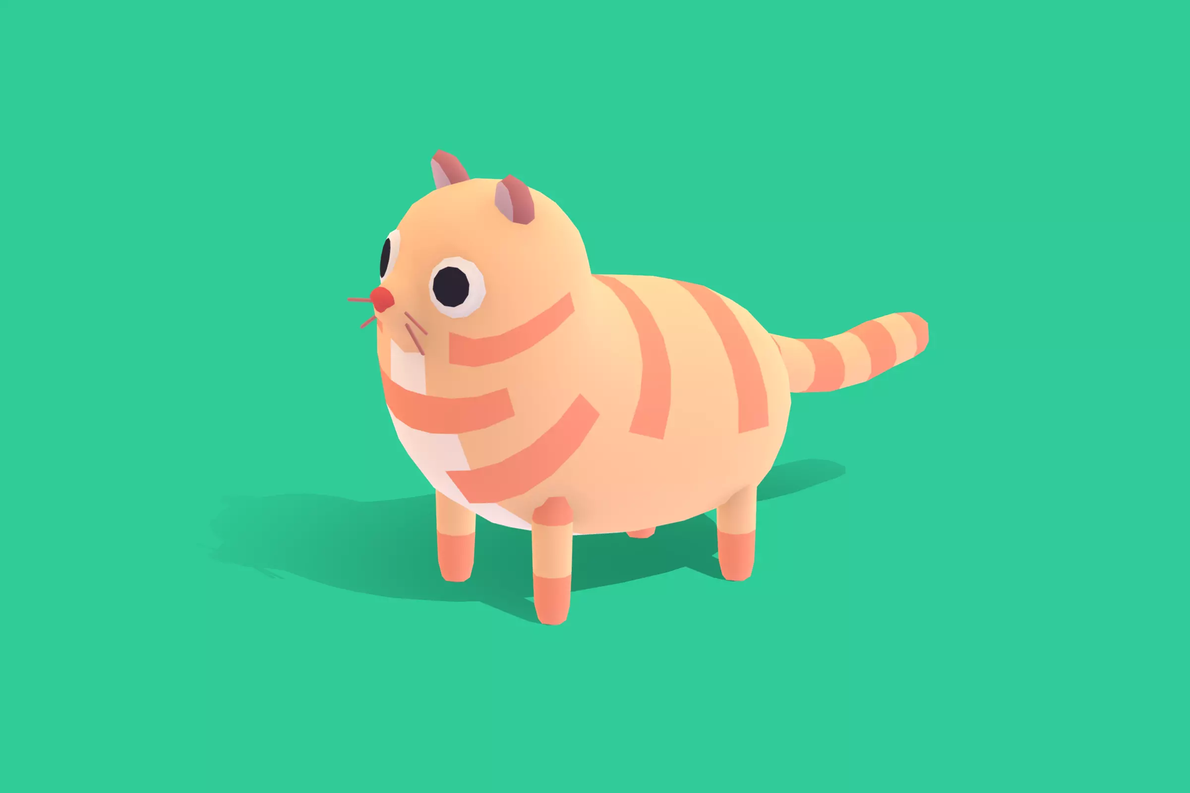 Cat - Quirky Series Low-poly 3D model_0