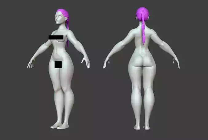 Female Body Basemesh 11 3D model