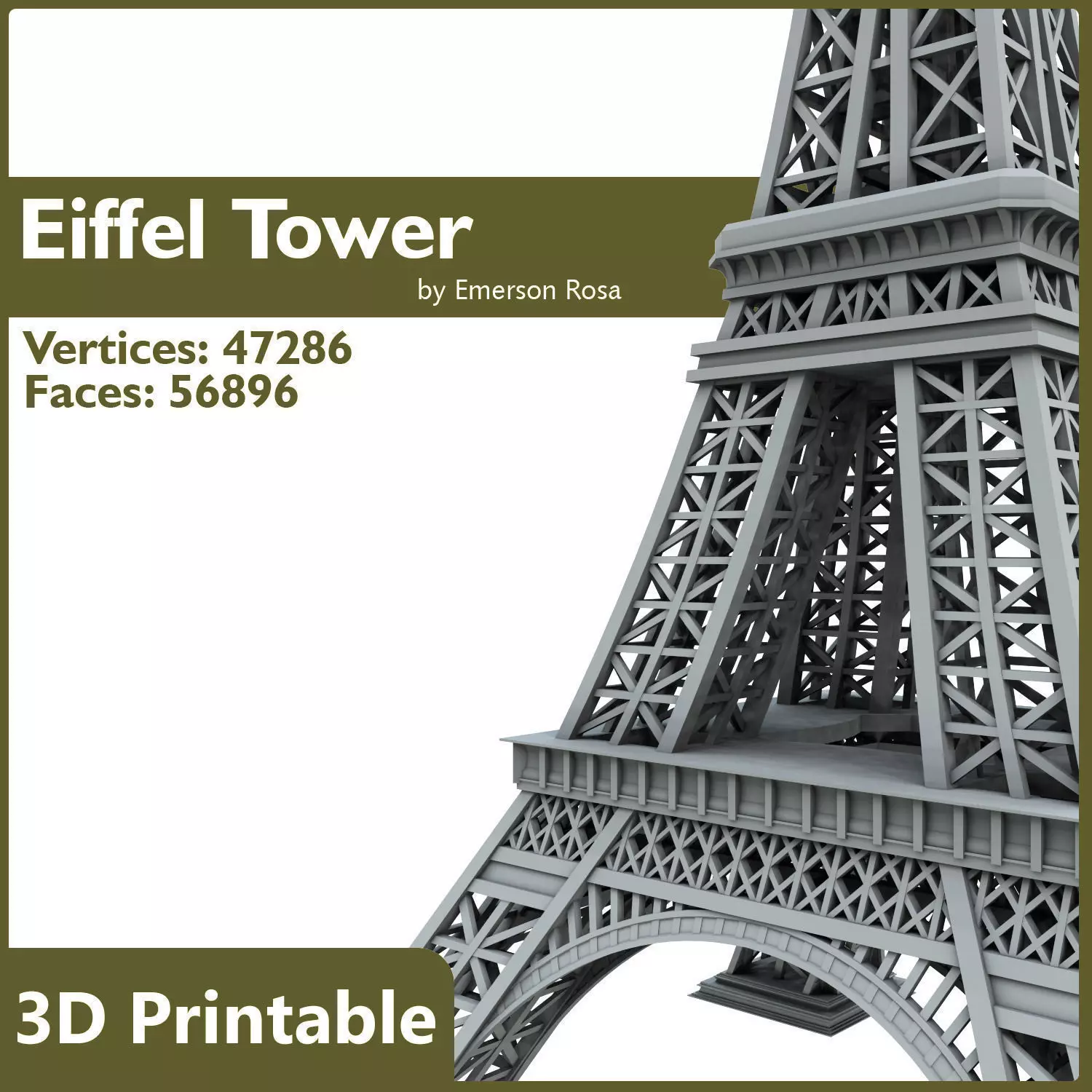 3D Printable - Eiffel Tower 3D print model_0