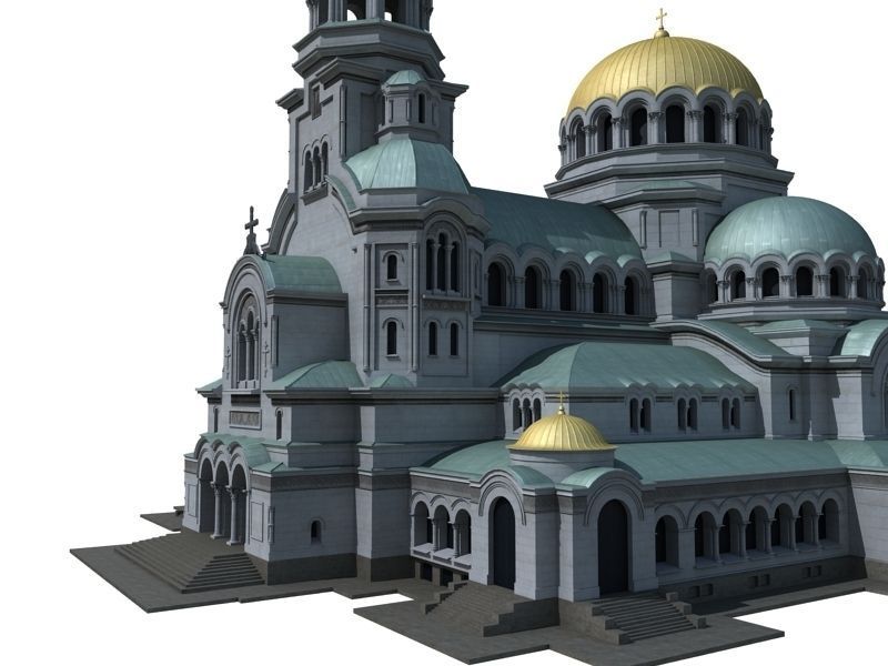 Alexander Nevsky Cathedral - Sofia Low-poly 3D model_11