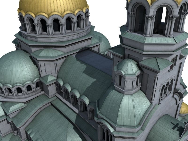 Alexander Nevsky Cathedral - Sofia Low-poly 3D model_10