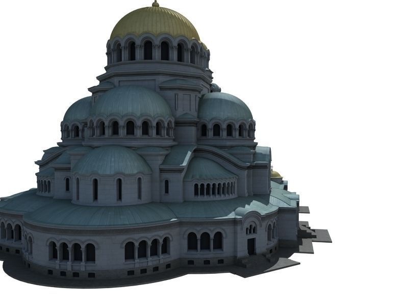 Alexander Nevsky Cathedral - Sofia Low-poly 3D model_14