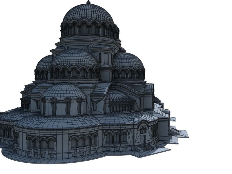 Alexander Nevsky Cathedral - Sofia Low-poly 3D model_12