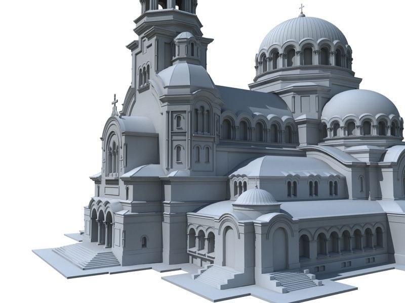 Alexander Nevsky Cathedral - Sofia Low-poly 3D model_2