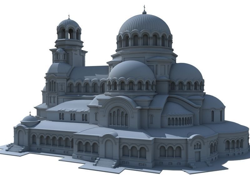 Alexander Nevsky Cathedral - Sofia Low-poly 3D model_13