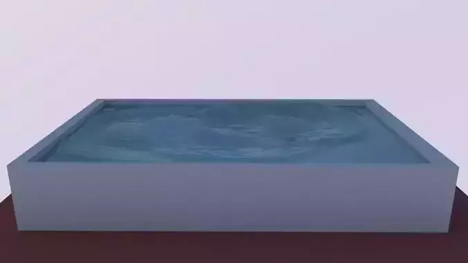 Animation Waves Water Low-poly 3D model
