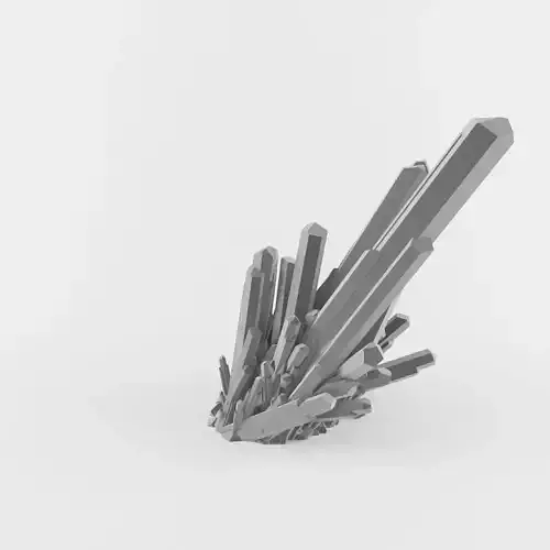 Crystal Quartz 3D model Scene is ready to render 3D model