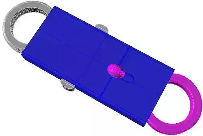 Box claps - library techique 3D for the conception of jewels 3D print model