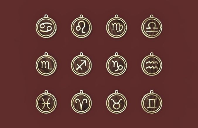 ZODIAC PENDANTS Free 3D print model