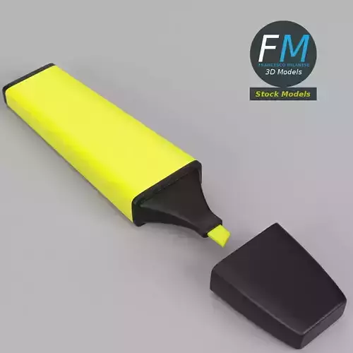 Highlighter stationery 3D model
