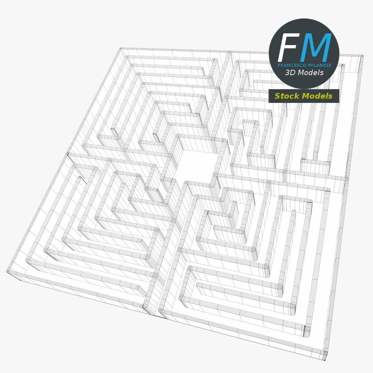 Labyrinth maze 3D model_7