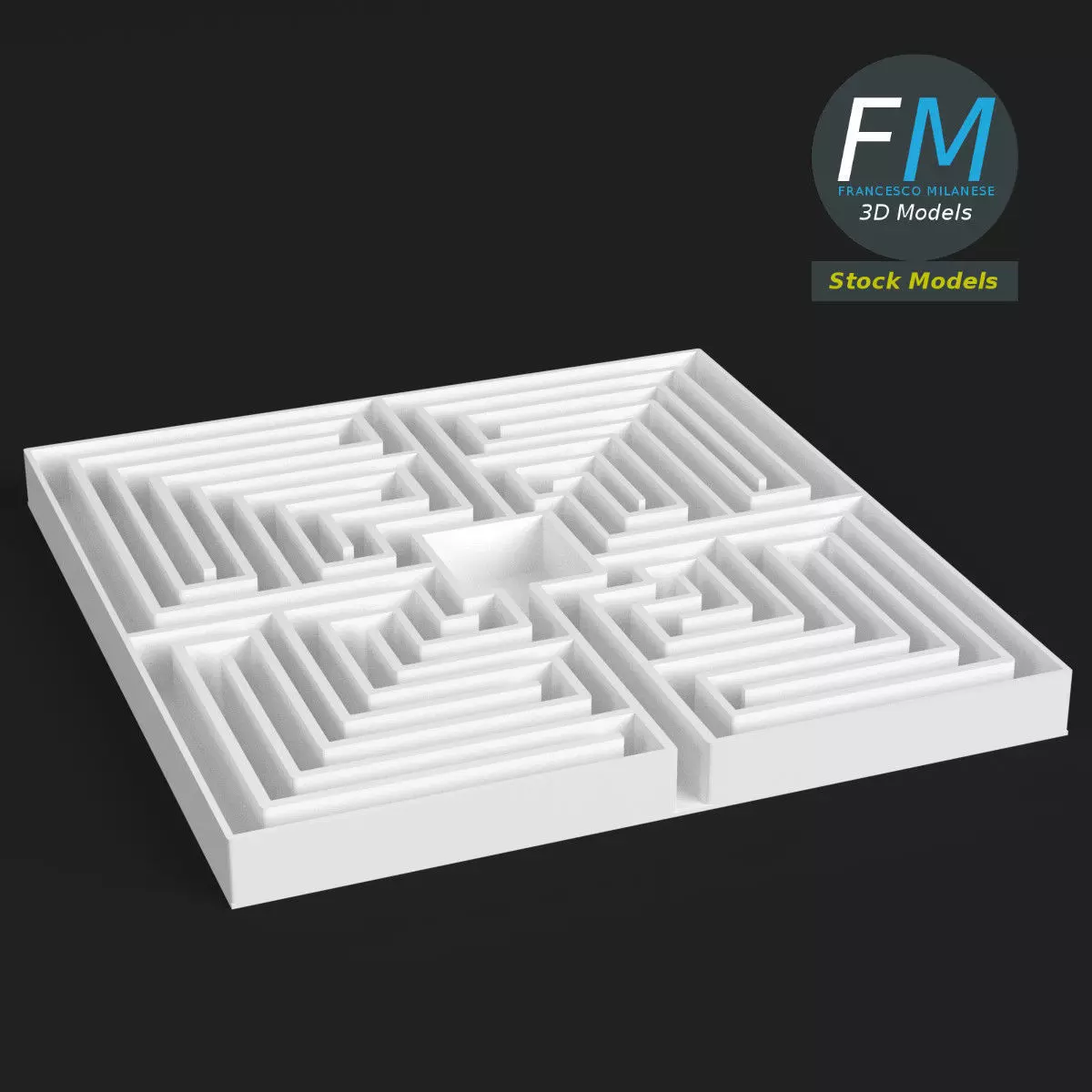 Labyrinth maze 3D model_0