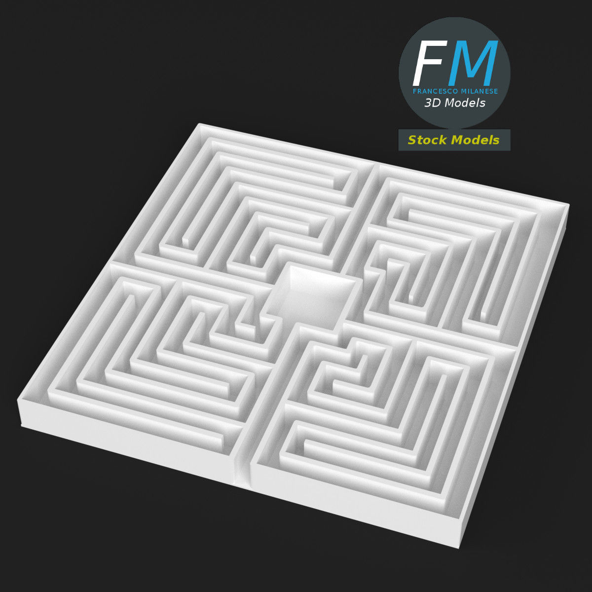 Labyrinth maze 3D model_2