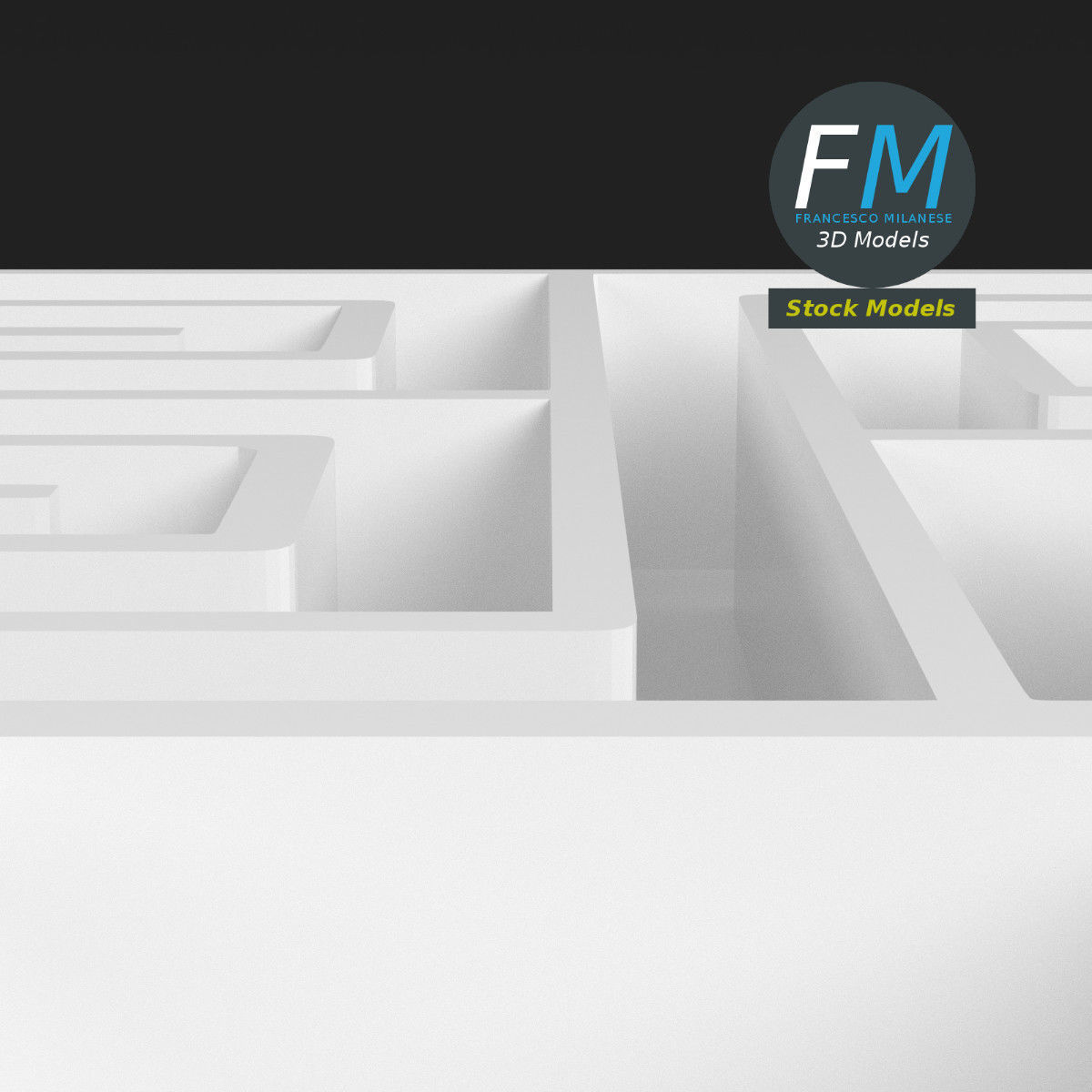 Labyrinth maze 3D model_4