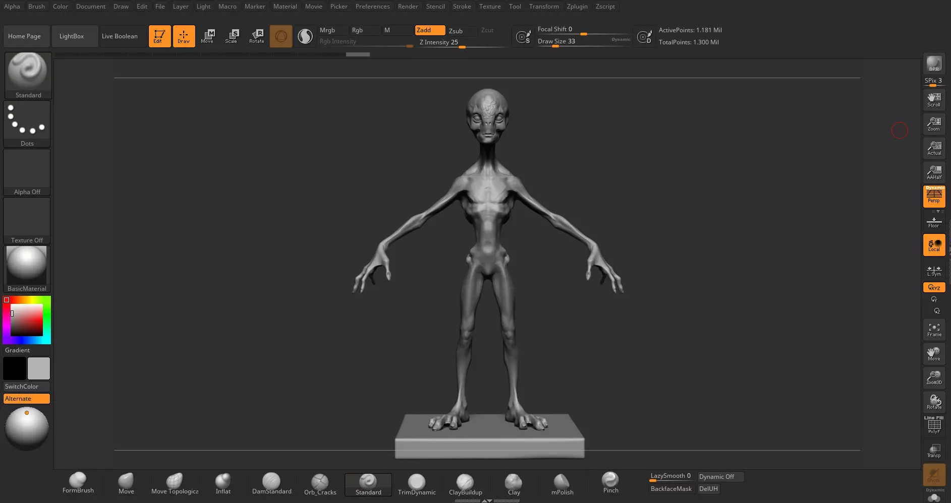 Alien humanoid 3D model_0