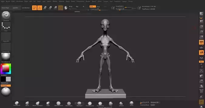Alien humanoid 3D model