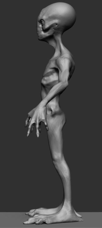 Alien humanoid 3D model_2
