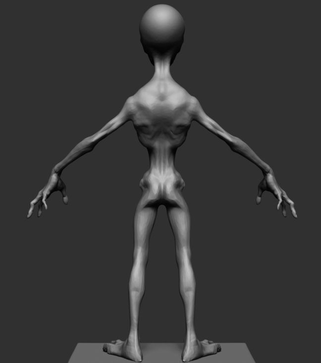 Alien humanoid 3D model_3