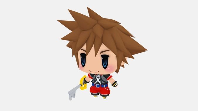 Chibi Sora from Kingdom Hearts 3D model