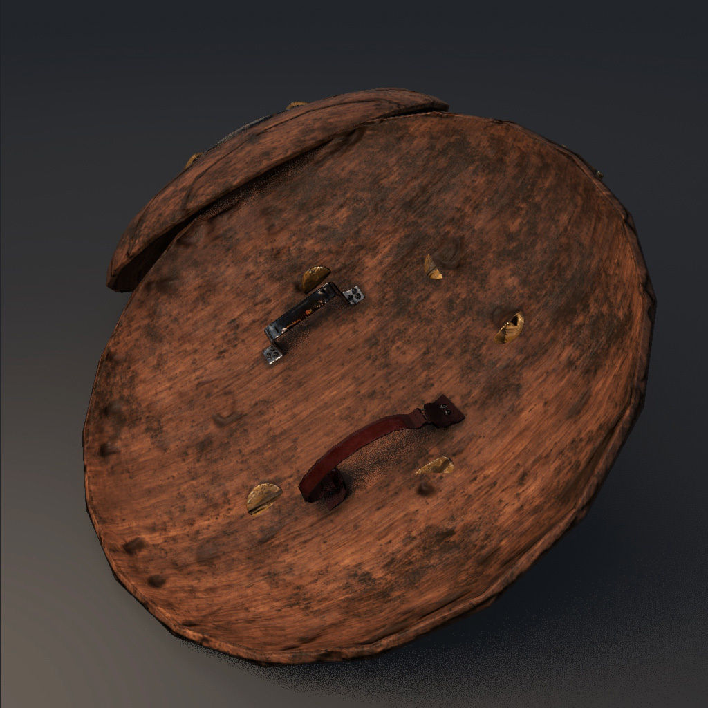Medieval Shield Low-poly 3D model_3