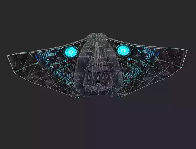 Sapaceship 3D Model spaceship Low-poly 3D model