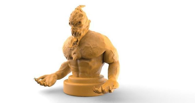 Demon bust 1 3D print model