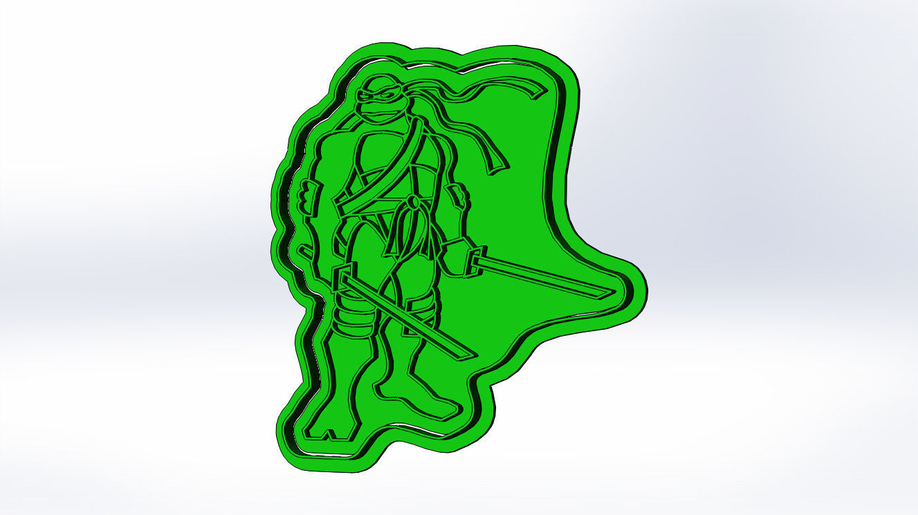 Ninja Turtles Cookie Cutter 3D print model_1