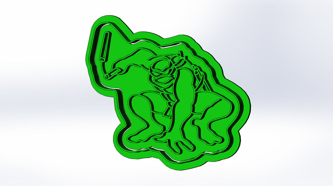 Ninja Turtles Cookie Cutter 3D print model_2