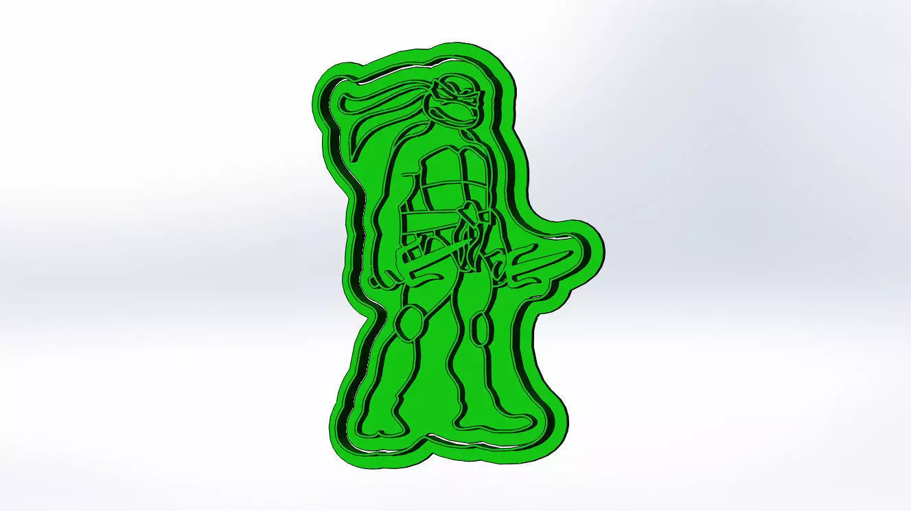 Ninja Turtles Cookie Cutter 3D print model_0
