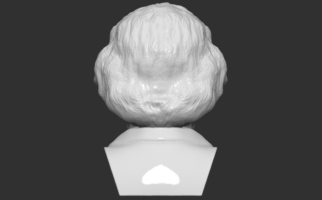 Queen Elizabeth II bust 3D printing ready stl obj formats 3D print model_7