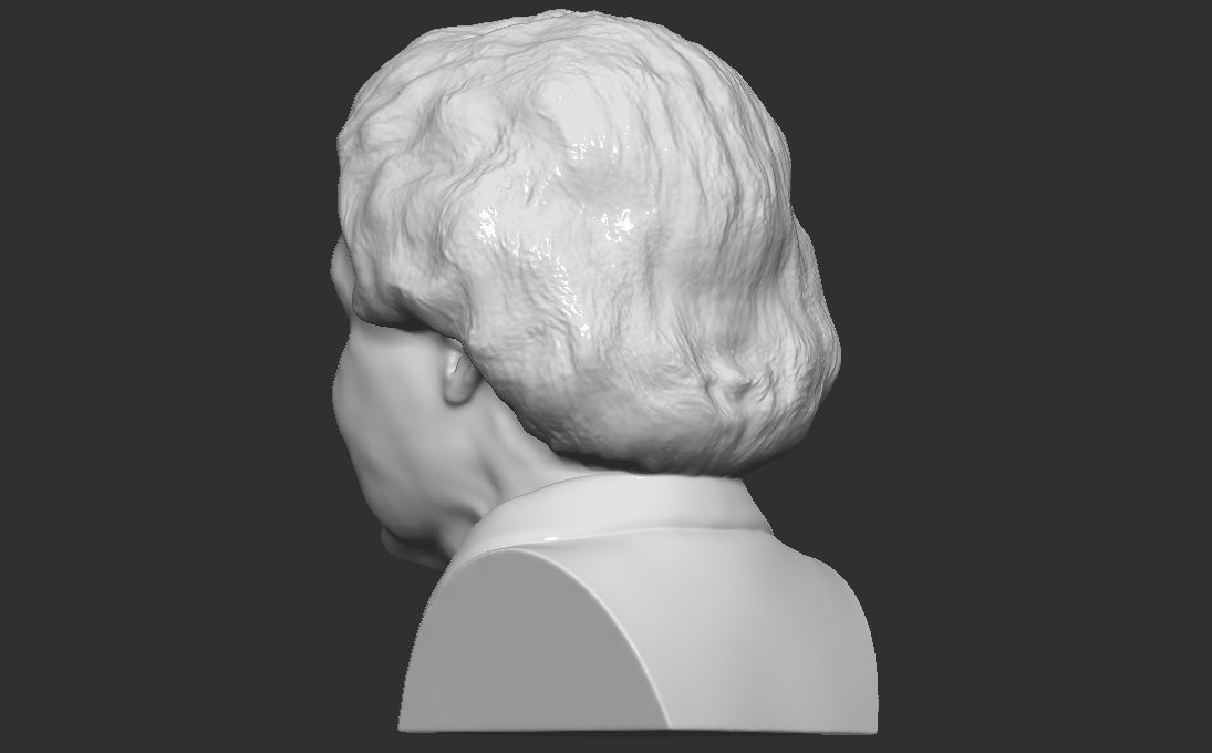Queen Elizabeth II bust 3D printing ready stl obj formats 3D print model_6