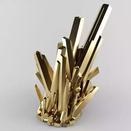 Crystal item Gold 1998 Vray 3Ds Max