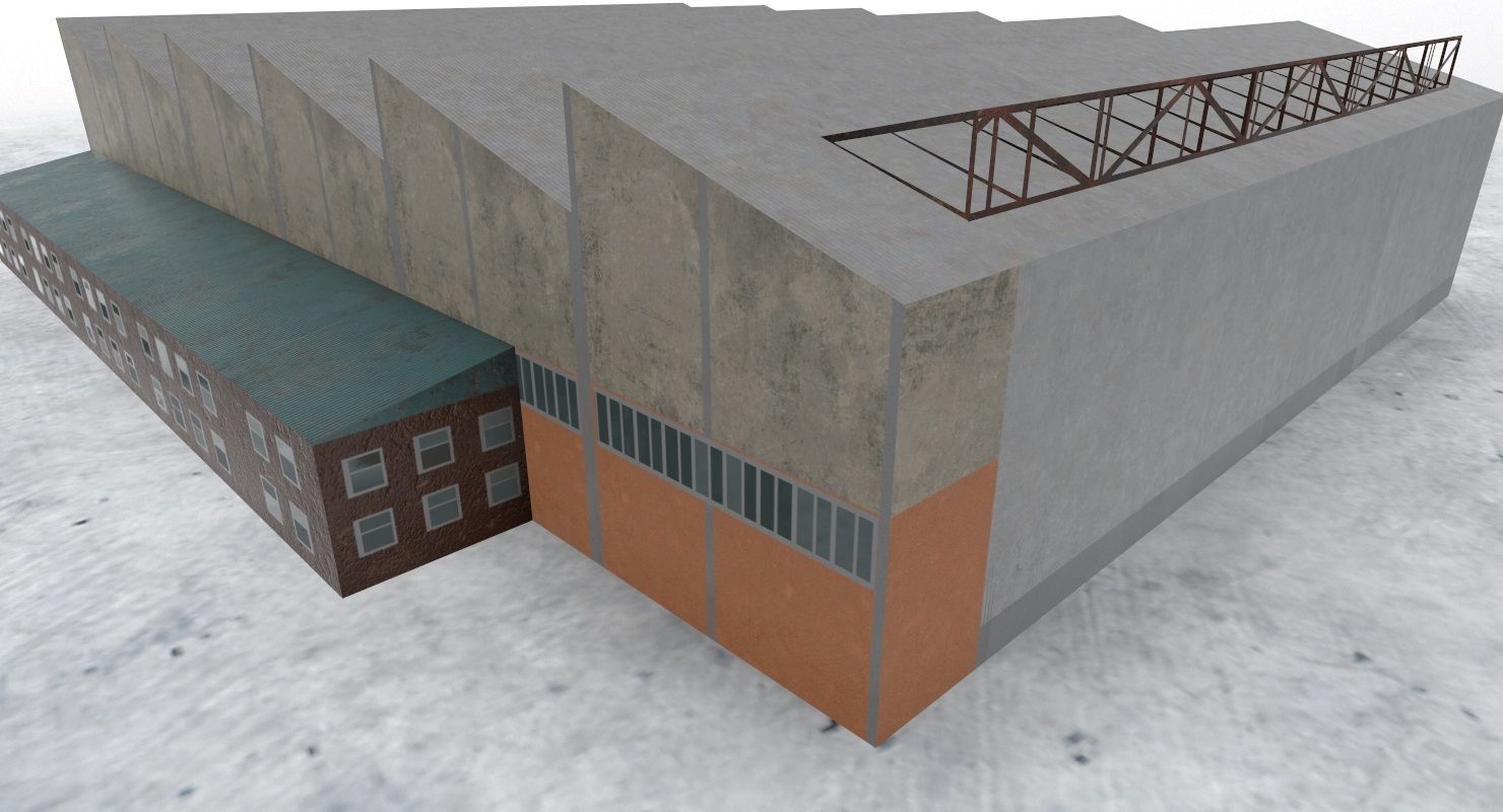 EGCC Hangar2 Low-poly 3D model_1