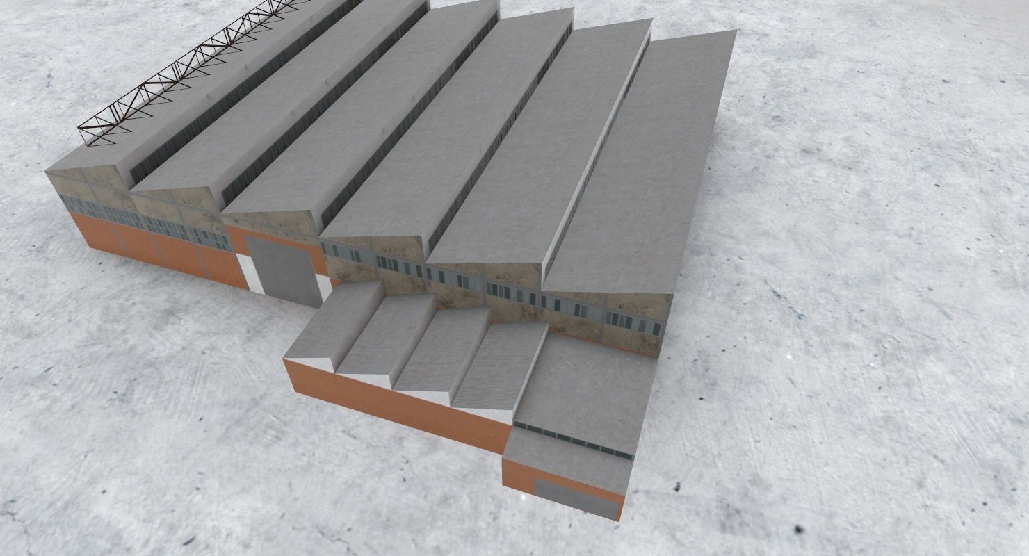 EGCC Hangar2 Low-poly 3D model_4
