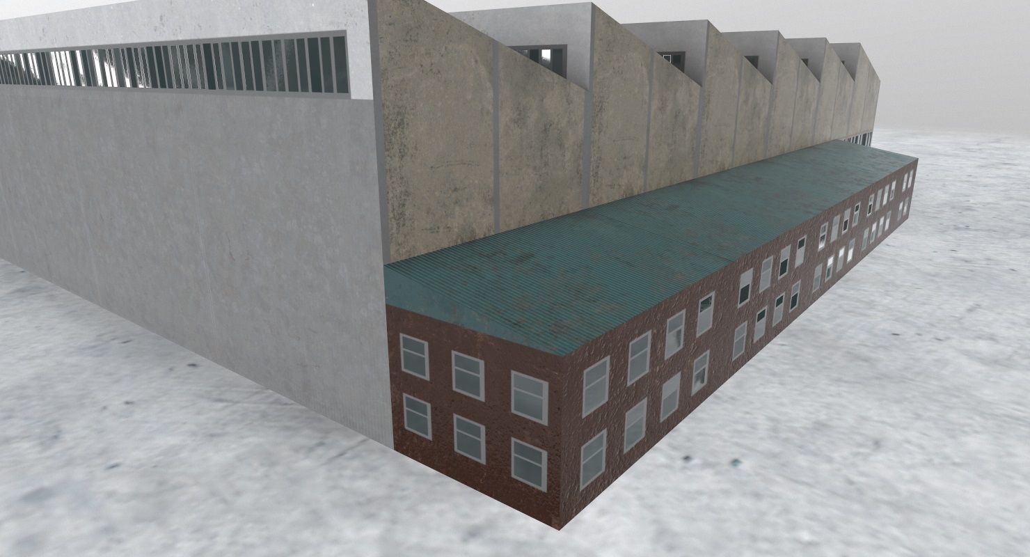 EGCC Hangar2 Low-poly 3D model_2