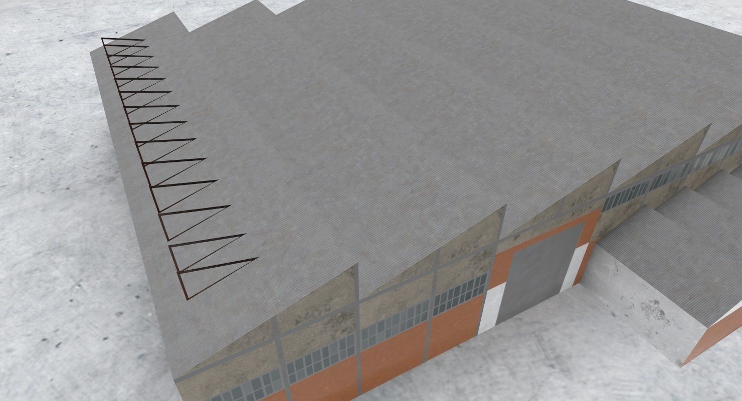 EGCC Hangar2 Low-poly 3D model_3