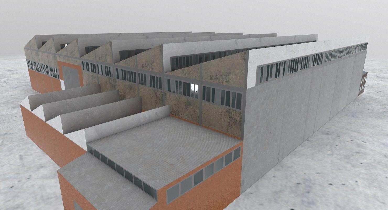 EGCC Hangar2 Low-poly 3D model_5