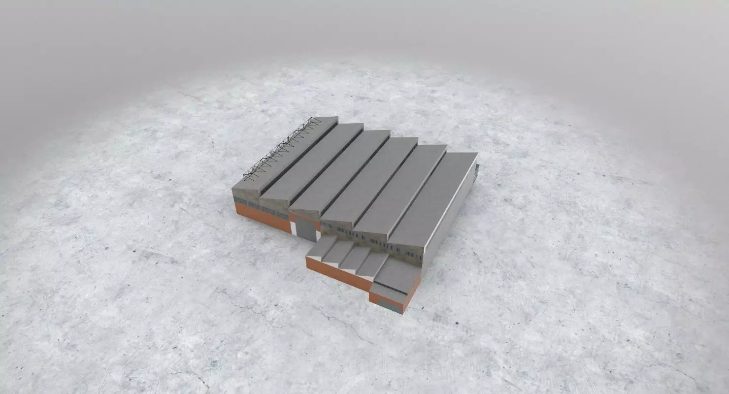 EGCC Hangar2 Low-poly 3D model_0