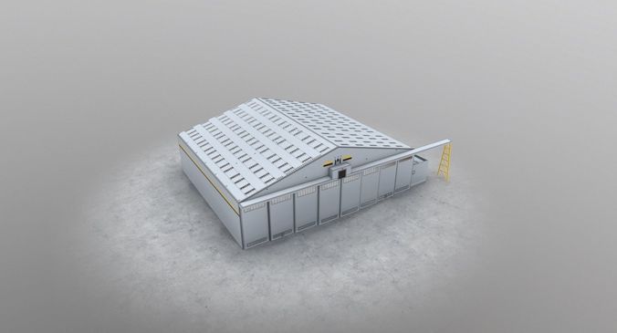 EGCC Hangar 3 Low-poly 3D model