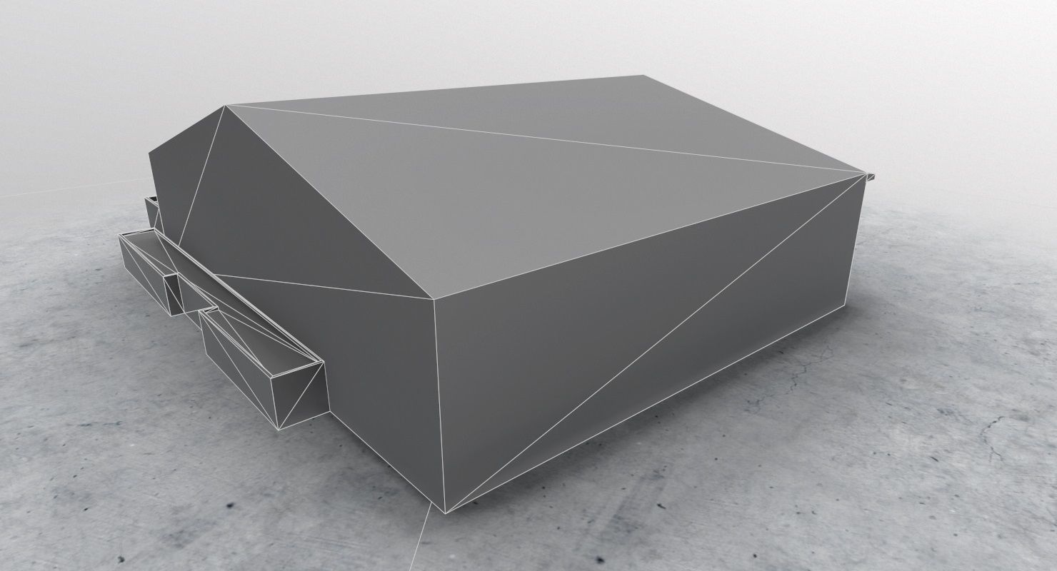 EGCC Hangar 3 Low-poly 3D model_10