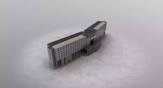 EGCC Hotel Radisson Low-poly 3D model