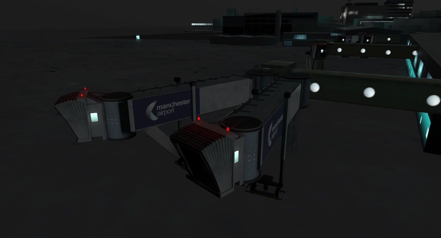 EGCC Terminal 1 Low-poly 3D model_10