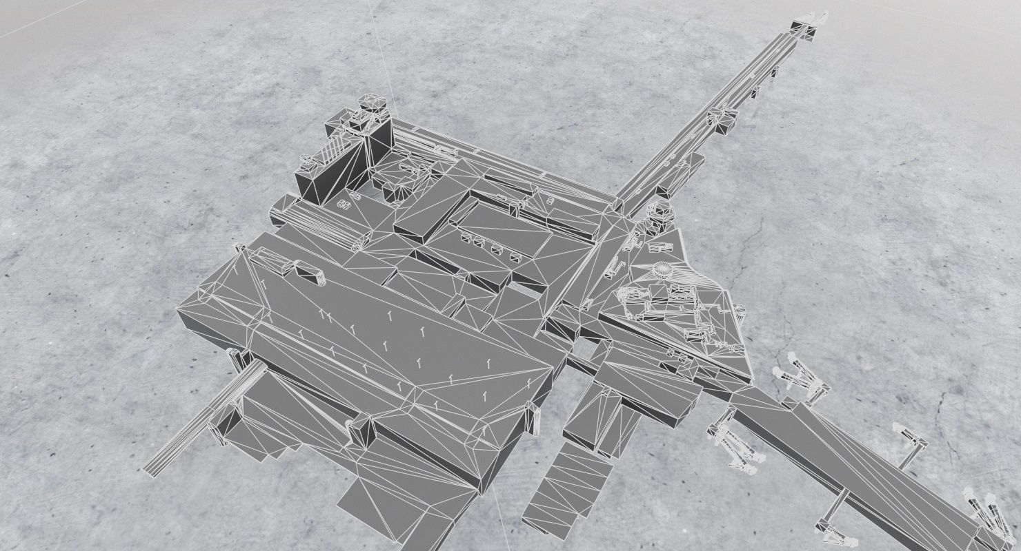 EGCC Terminal 1 Low-poly 3D model_15