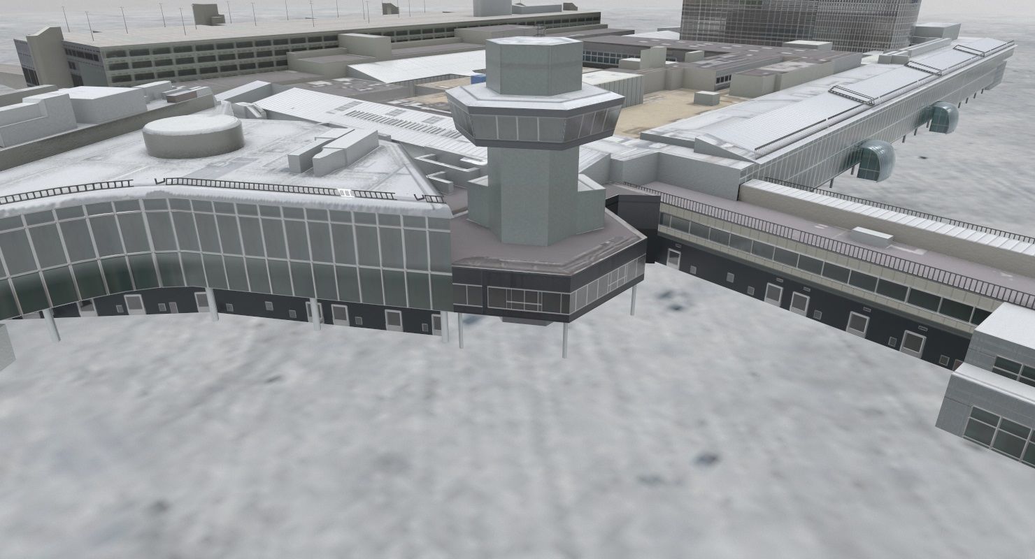 EGCC Terminal 1 Low-poly 3D model_5