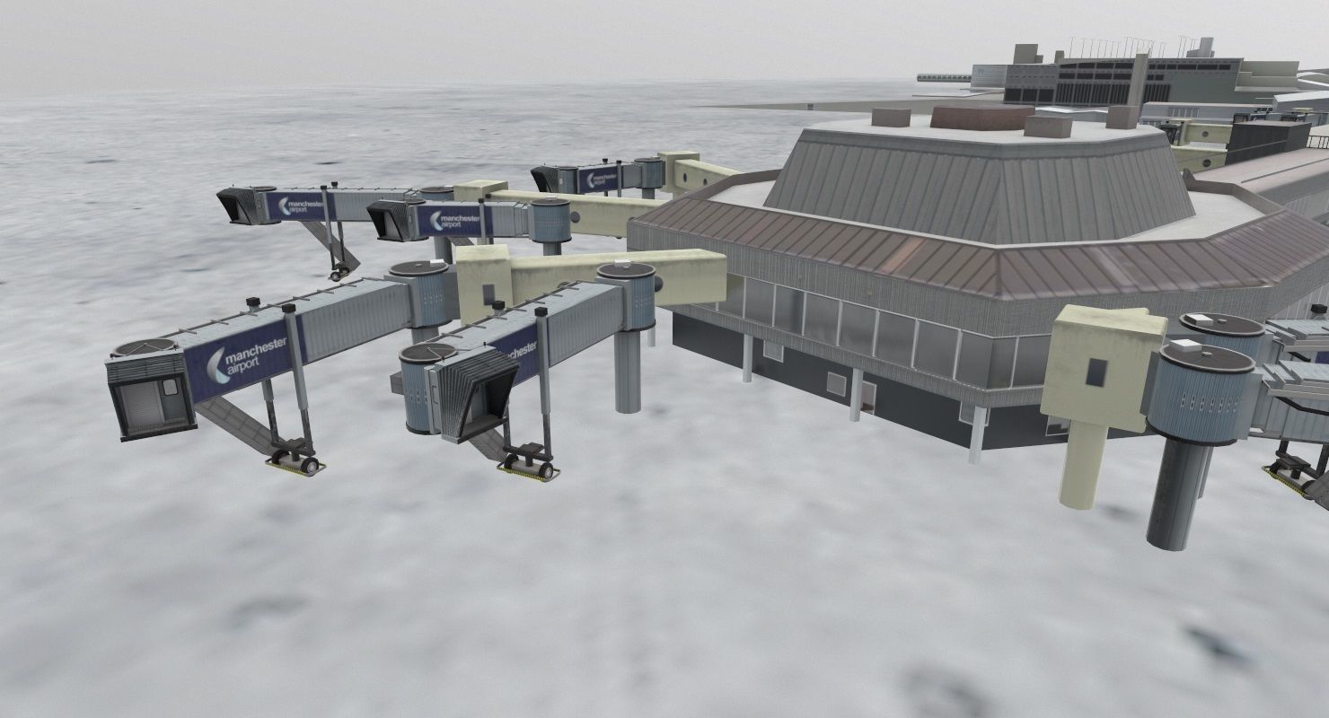 EGCC Terminal 1 Low-poly 3D model_3