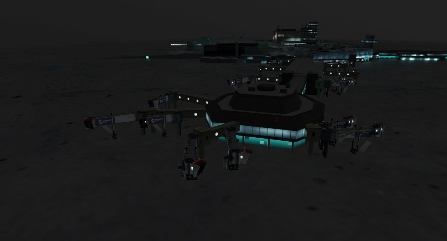 EGCC Terminal 1 Low-poly 3D model_12