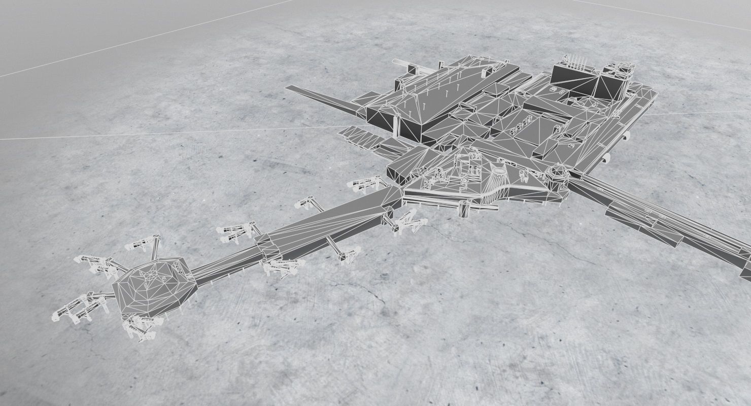 EGCC Terminal 1 Low-poly 3D model_16