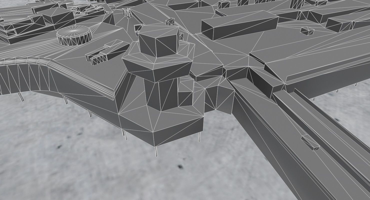 EGCC Terminal 1 Low-poly 3D model_18
