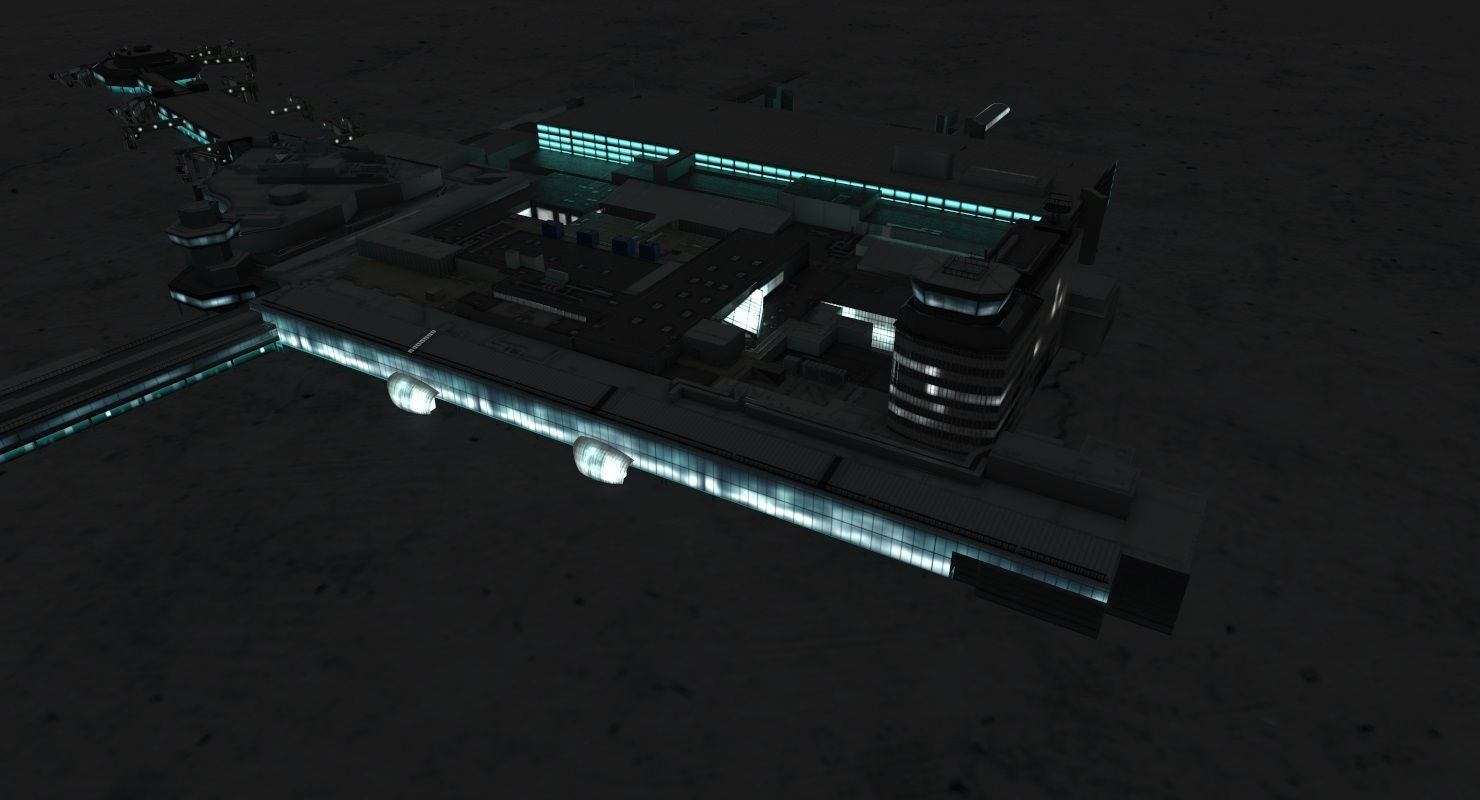 EGCC Terminal 1 Low-poly 3D model_14
