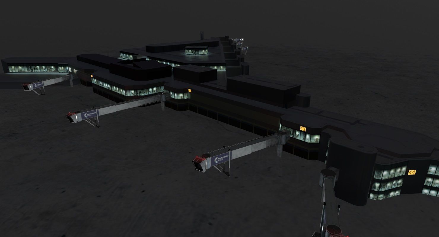 EGCC Terminal 3 Low-poly 3D model_9
